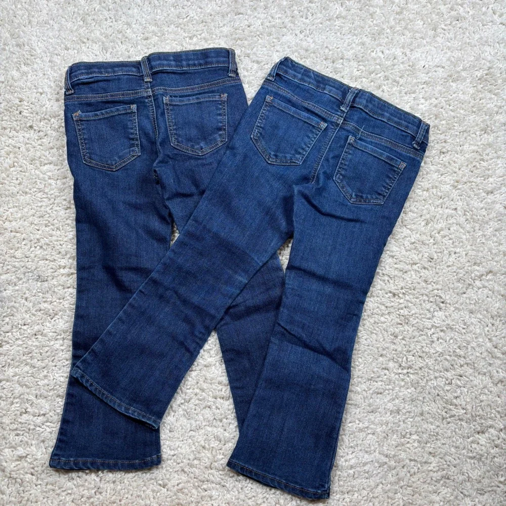 OshKosh‎ Bgosh Toddler Girls Bootcut Jeans Dark Wash Size 4T Set of 2
